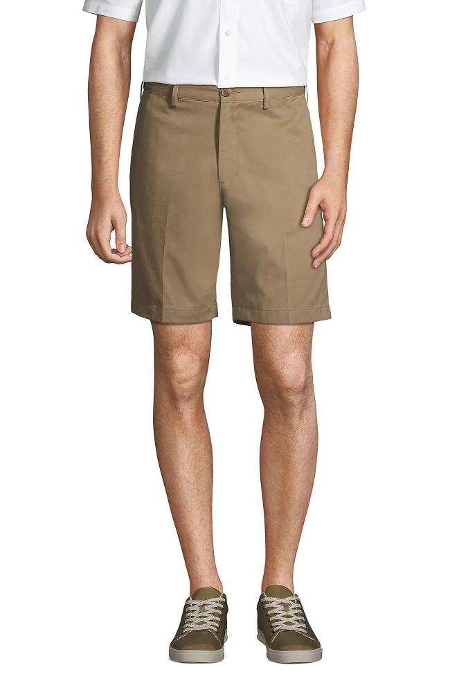 Lands' End Comfort Waist 9" No Iron Chino Shorts in Khaki Cover