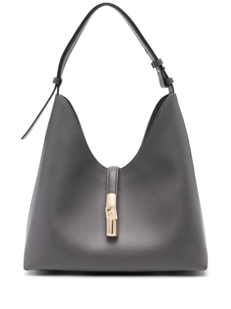 Furla logo-stamp shoulder bag - Grey Cover