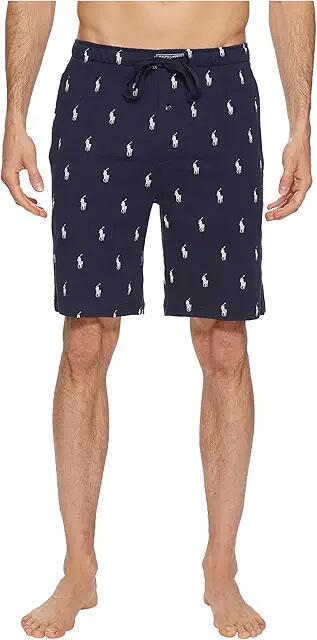 Polo Ralph Lauren Knit Sleep Shorts (Cruise Navy/Nevis AOPP) Men's Pajama Cover