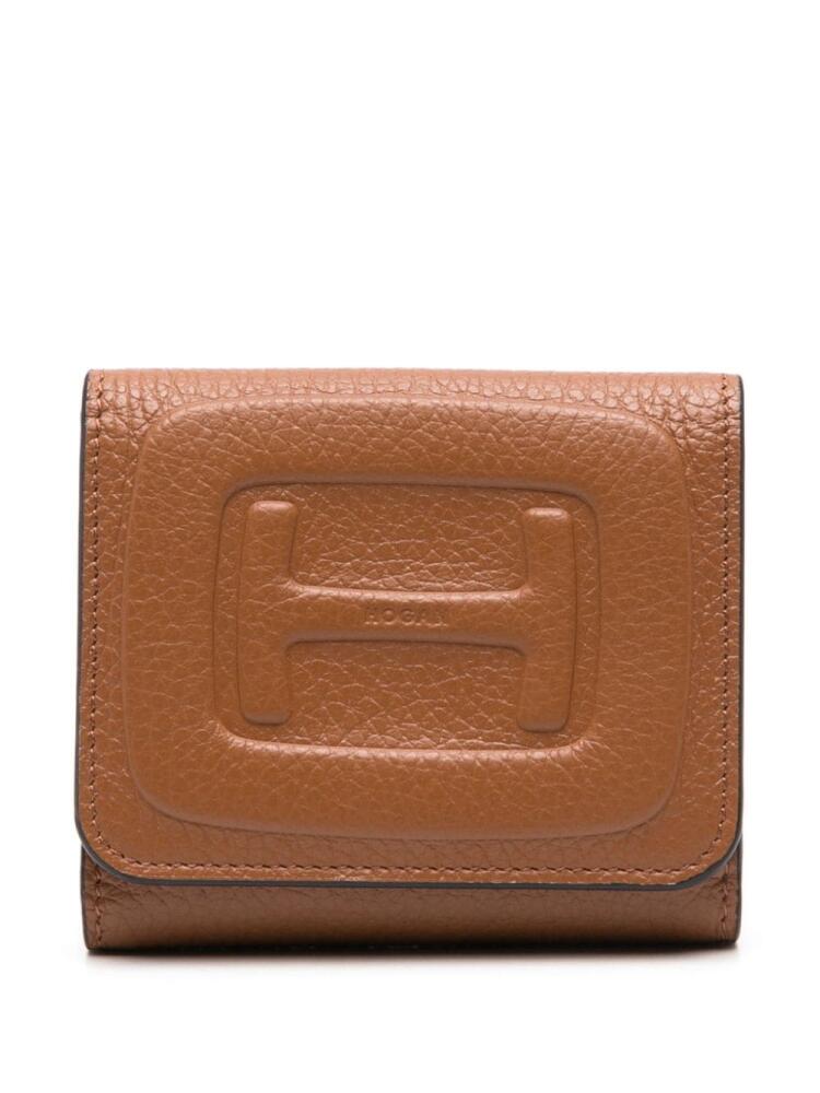 Hogan logo-embossed leather tri-fold wallet - Brown Cover