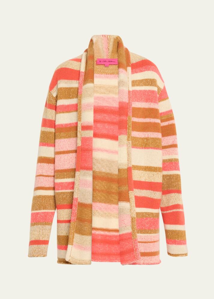 The Elder Statesman Italy Smoking Striped Cashmere Cardigan Cover