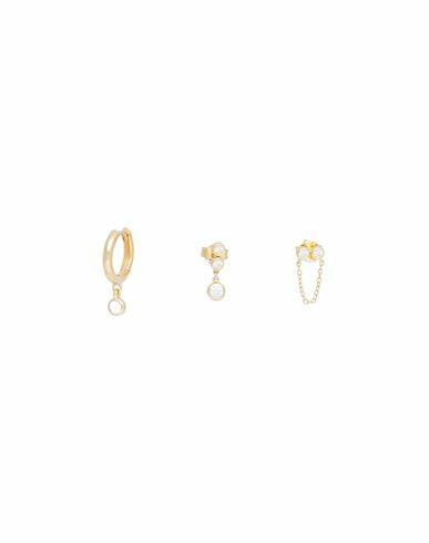 Kurshuni Livearrings (set Of 3) Woman Earrings Gold 925/1000 Silver, Cubic zirconia Cover