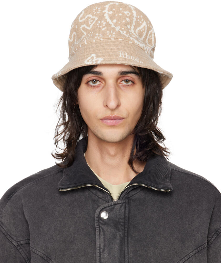 Rhude Beige Knit Bucket Hat Cover