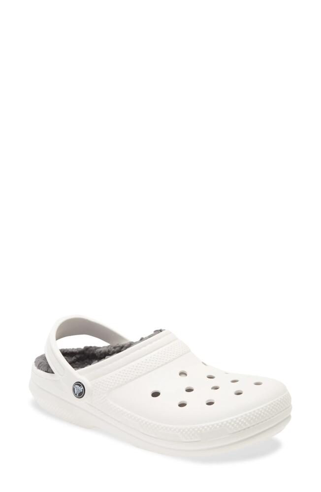 CROCS ™ Classic Lined Slipper in White/Grey Cover