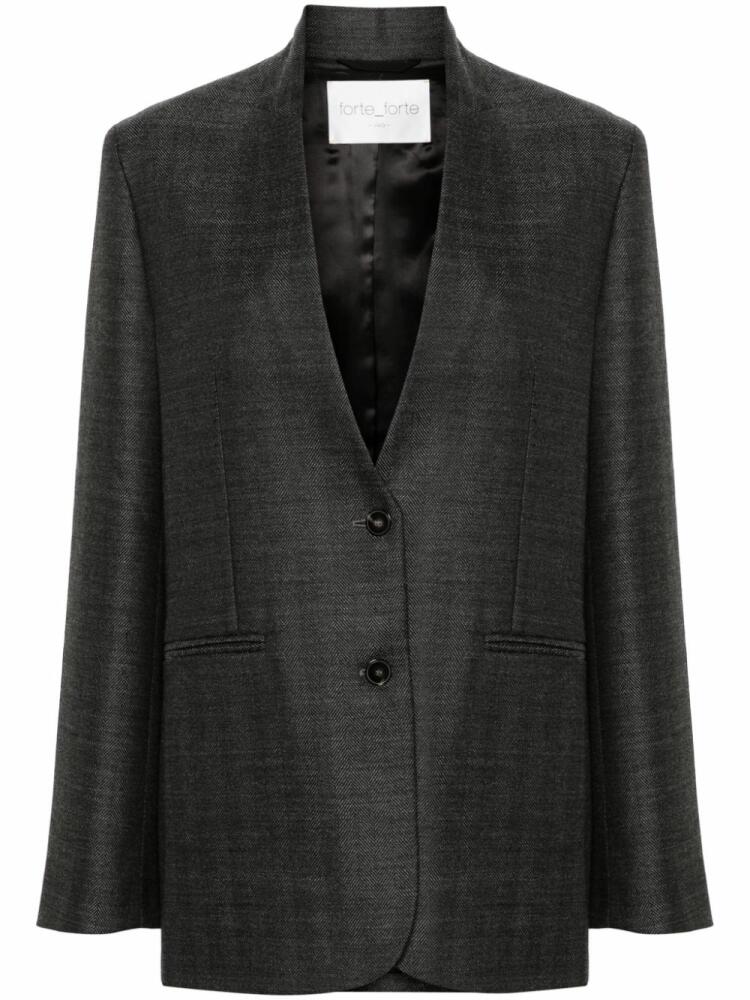 Forte Forte single-breasted wool blazer - Grey Cover