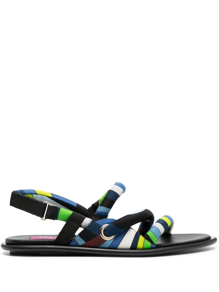 PUCCI Marmo-print flat sandals - Blue Cover