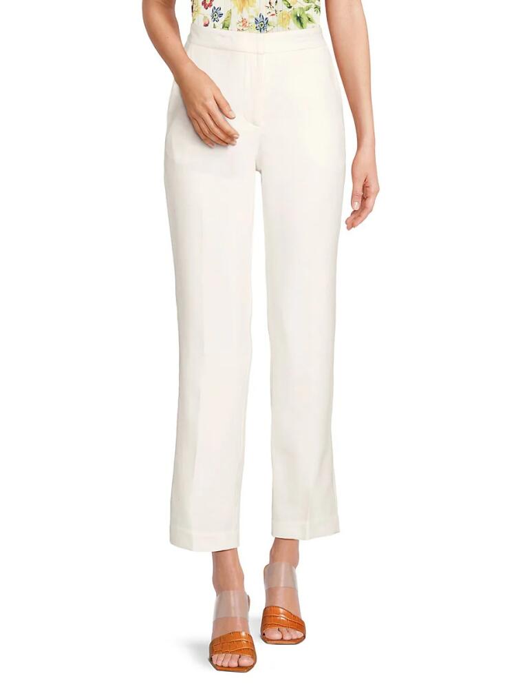 T Tahari Women's Straight Leg Pants - Star White Cover