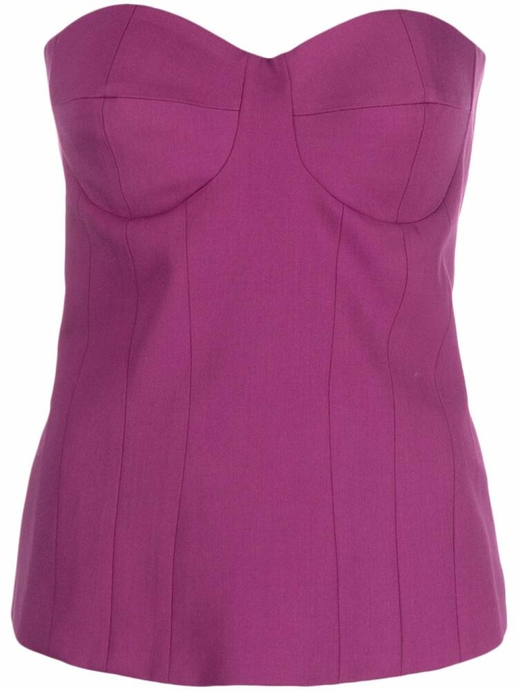 Federica Tosi bustier-neckline strapless top - Purple Cover