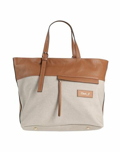 Gianni Notaro Woman Handbag Camel Soft Leather, Textile fibers Cover