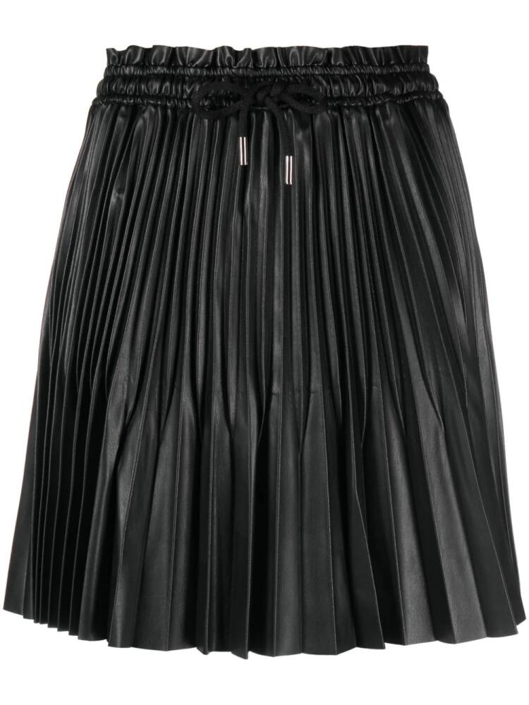 Maje drawstring-waist pleated miniskirt - Black Cover