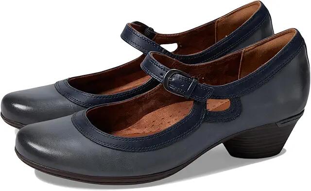 Cobb Hill Laurel Mary Jane (Blue Leather) Women's Shoes Cover