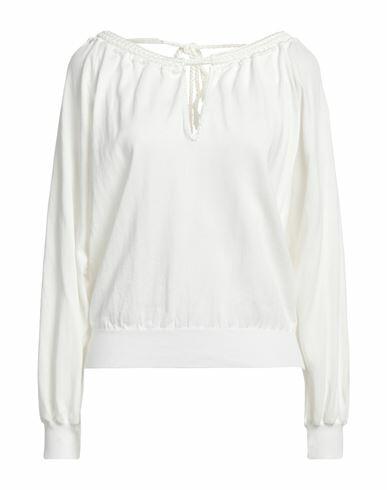 Alberta Ferretti Woman Sweater Off white Cotton Cover