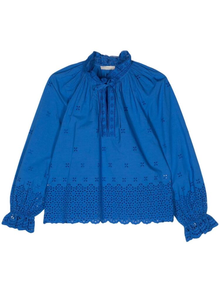 Ulla Johnson Alora broderie-anglaise blouse - Blue Cover