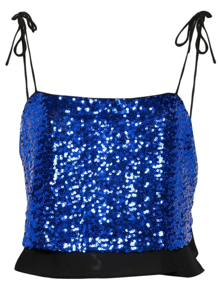 Baum Und Pferdgarten Jovana sequinned crop top - Blue Cover