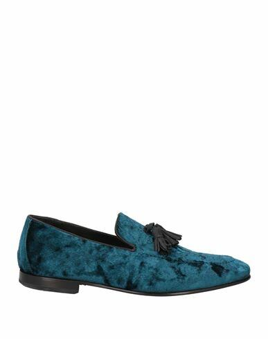 Mich Simon Man Loafers Turquoise Leather, Textile fibers Cover