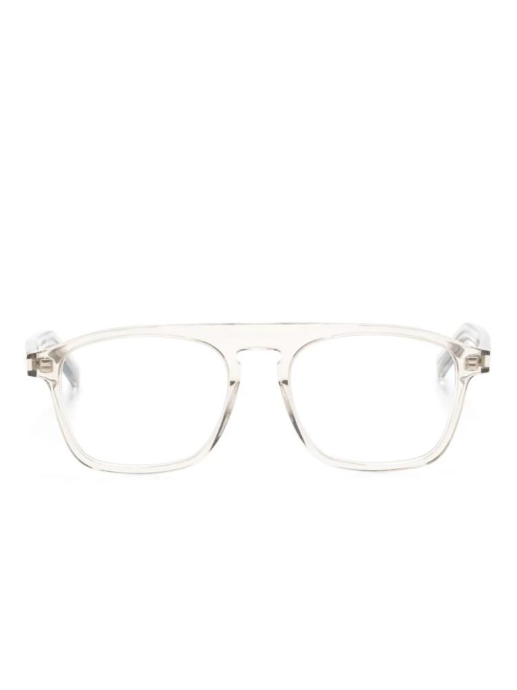 Saint Laurent Eyewear SL157 round-frame glasses - Neutrals Cover