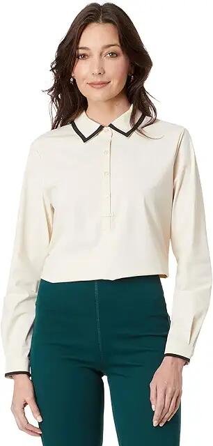 Lysse Diana Shirt with Contrast Trim (Crisp Chino) Women's Clothing Cover