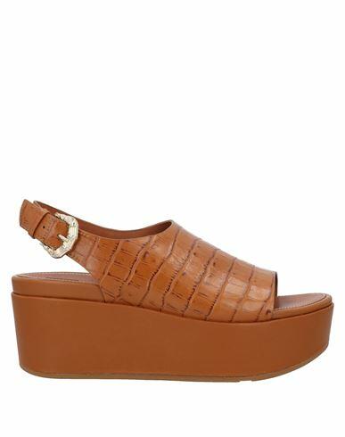 Fitflop Woman Sandals Tan Soft Leather Cover