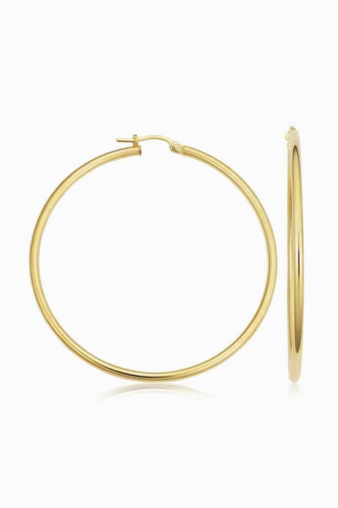 Oradina 14K Yellow Gold Everything Large Hoop Earrings Cover