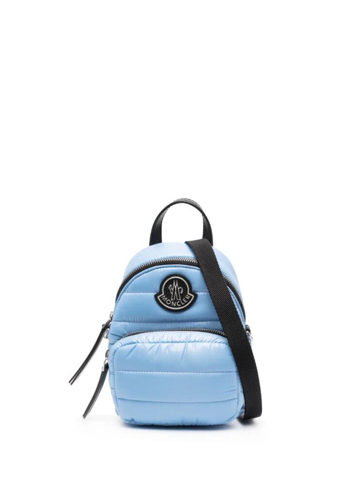 Moncler Kilia logo-patch quilted crossbody bag - Blue Cover