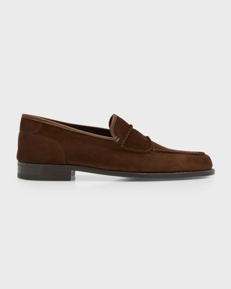 John Lobb Men's Bath Suede Penny Loafers Cover