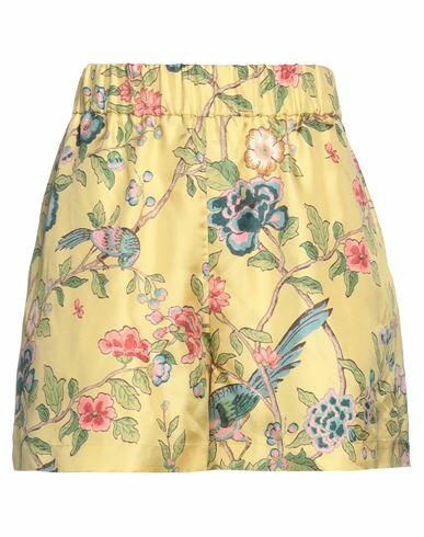 Red Valentino Woman Shorts & Bermuda Shorts Yellow Silk Cover