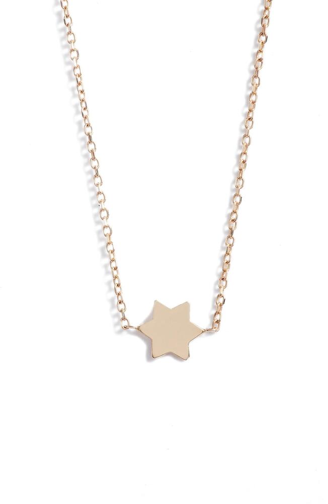 Anzie Love Letter Star of David Pendant Necklace in Yellow Gold Cover