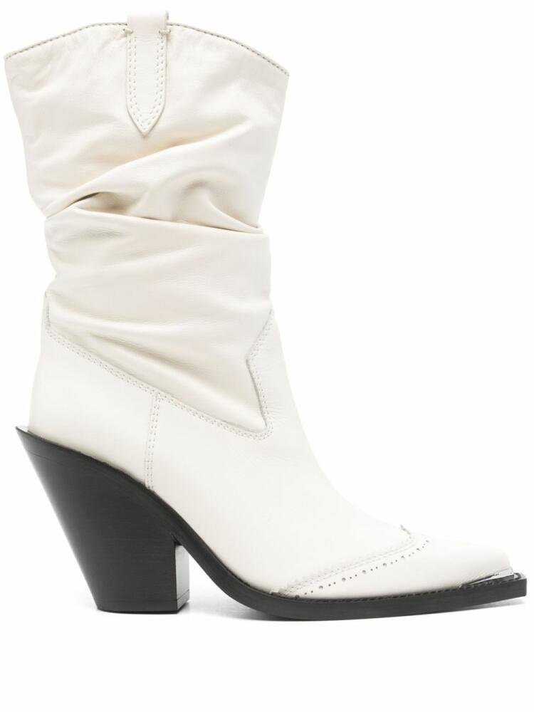 Ermanno Scervino 95mm Texan boots - White Cover