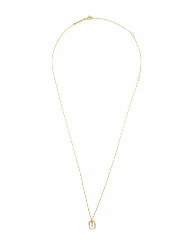 P D Paola Mini Letter I Necklace Woman Necklace Gold 925/1000 Silver, Zirconia Cover