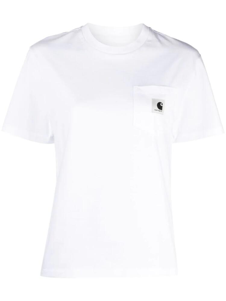 Carhartt WIP S/S Pocket organic-cotton T-Shirt - White Cover