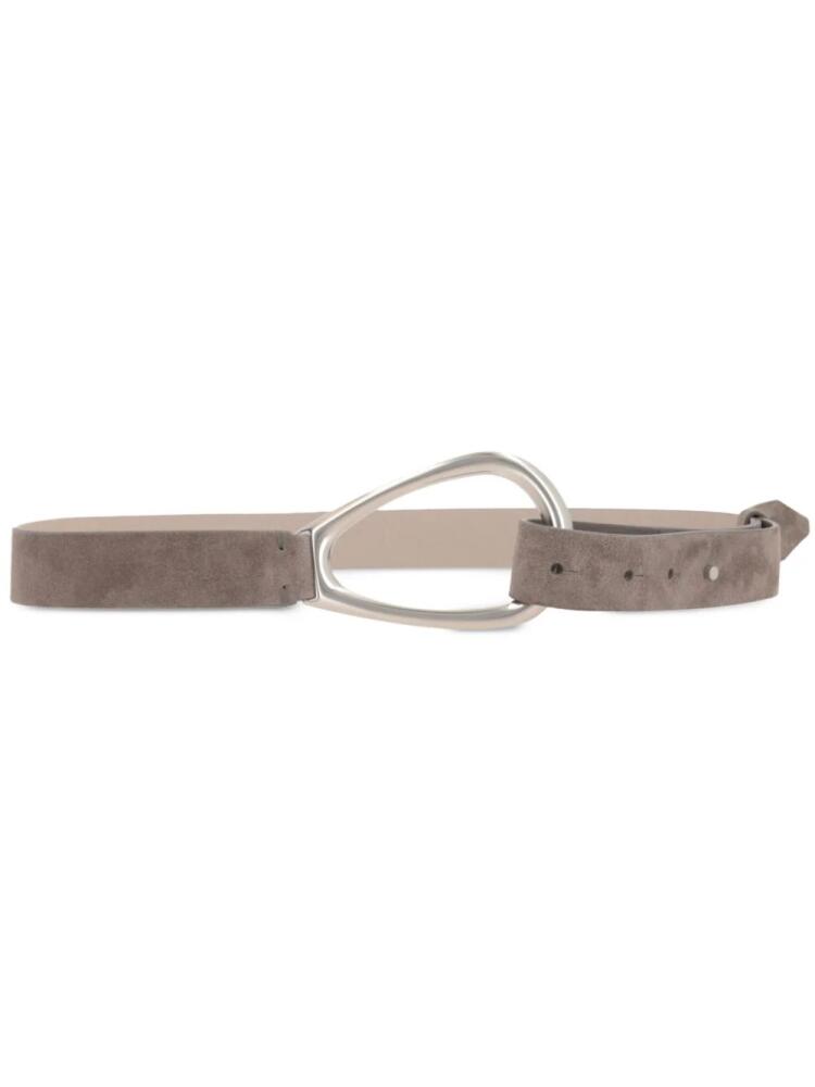 Brunello Cucinelli velvet suede belt - Neutrals Cover