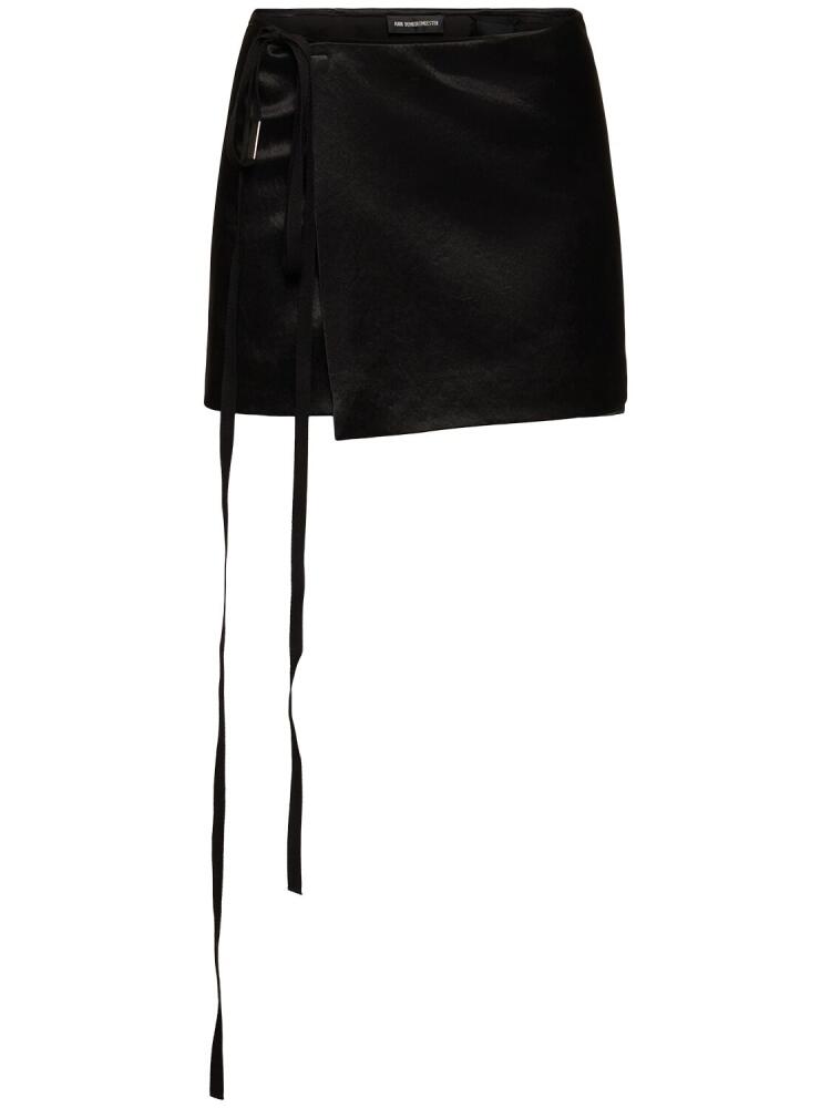 ANN DEMEULEMEESTER Jolien Satin Mini Wrap Skirt Cover