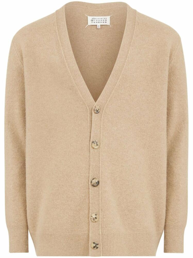 Maison Margiela V-neck wool cardigan - Neutrals Cover