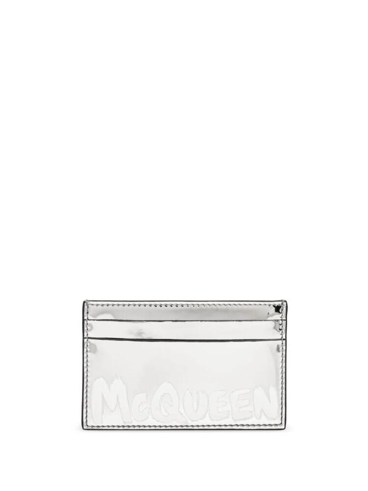 Alexander McQueen McQueen Graffiti card holder - Silver Cover