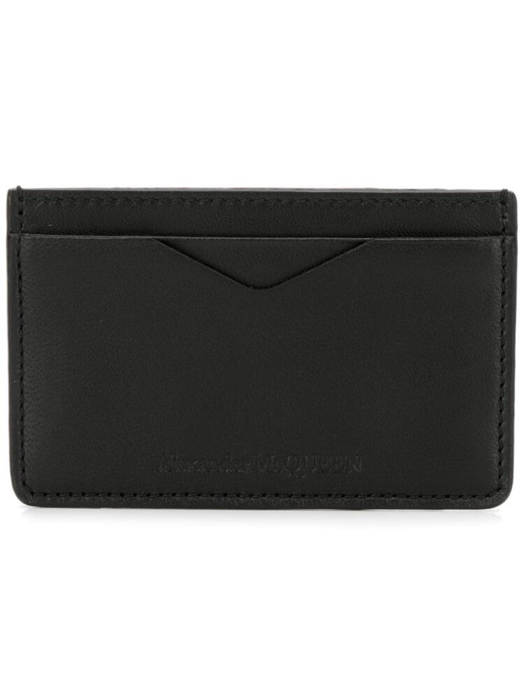 Alexander McQueen ribcage embossed cardholder - Black Cover