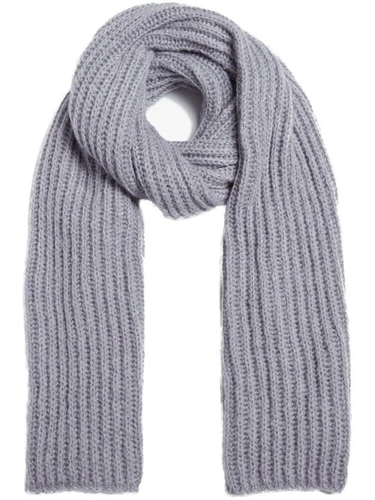 Apparis long ribbed-knit scarf - Grey Cover