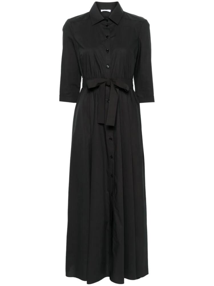 Patrizia Pepe belted poplin shirtdress - Black Cover