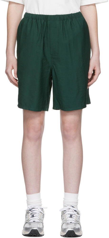 AMI Paris SSENSE Exclusive Green Viscose Shorts Cover