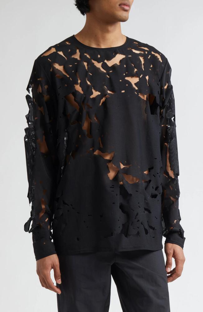 POST ARCHIVE FACTION 6.0 Cutout Long Sleeve T-Shirt in Black Cover