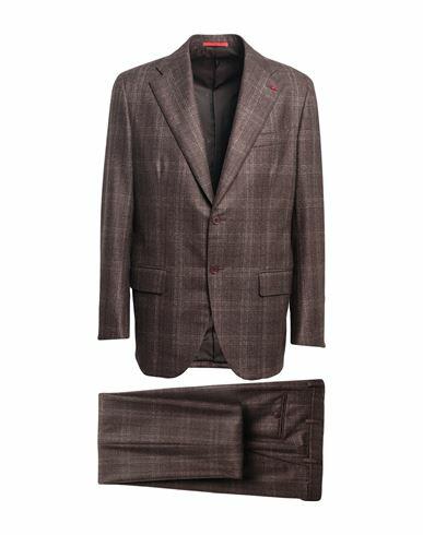 Isaia Man Suit Cocoa Wool Cover