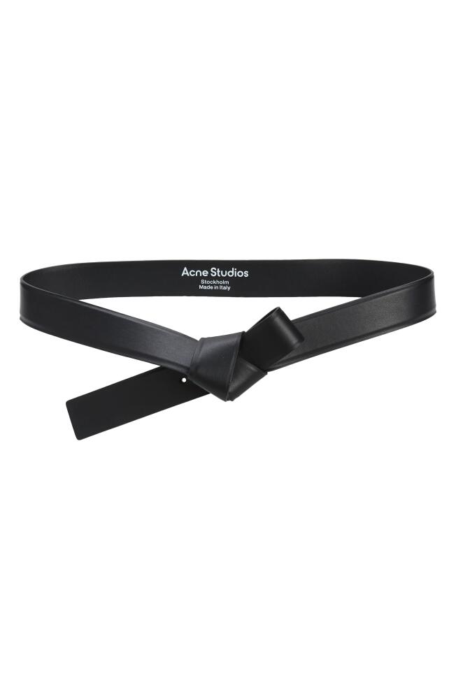 Acne Studios Musubi Leather Belt in Black Cover