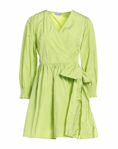 Red Valentino Woman Mini dress Acid green Polyester Cover