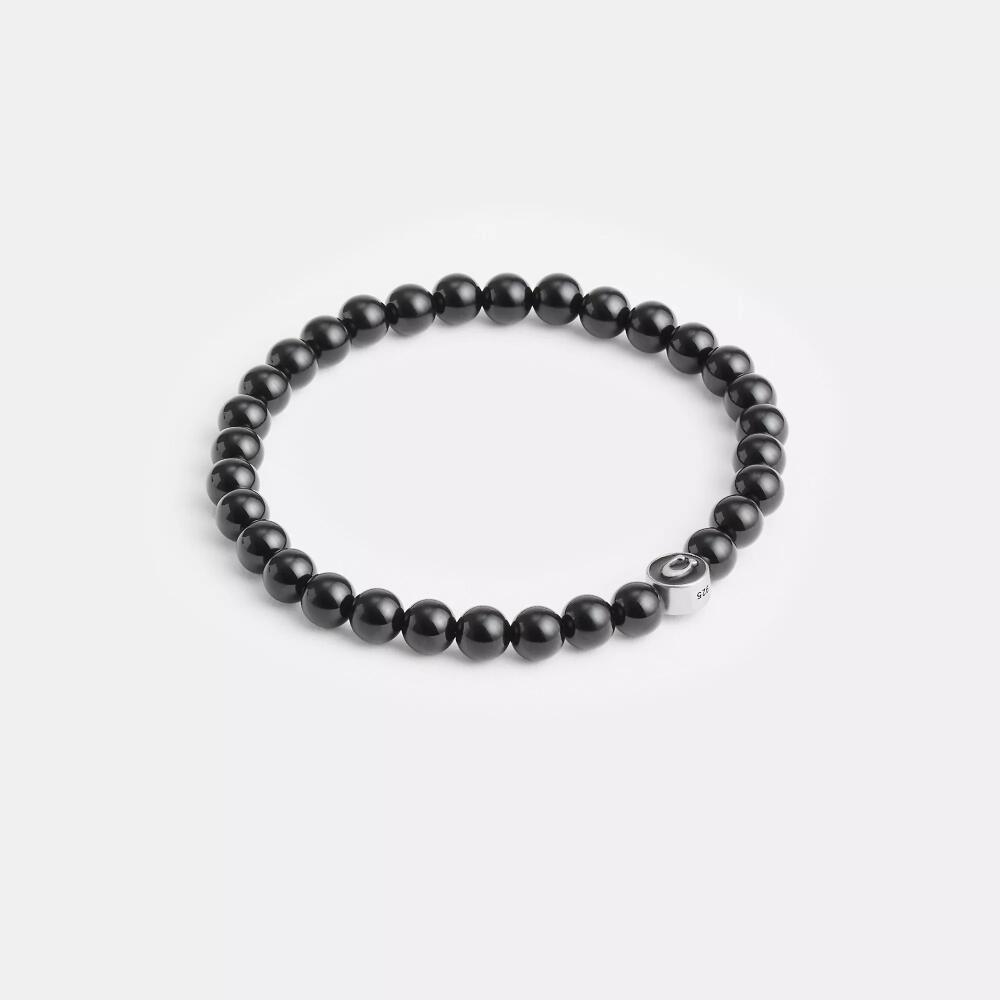 Coach Black Onyx Beaded Bracelet Cover