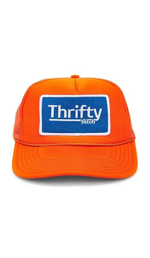 Friday Feelin Thrifty Bitch Hat in Orange Cover