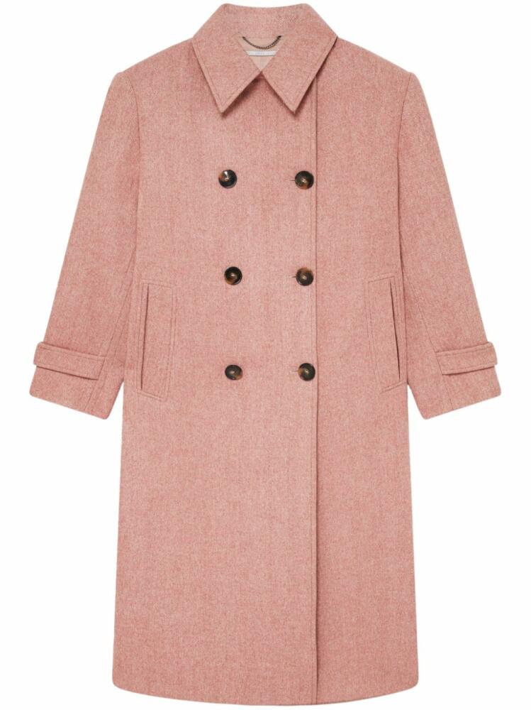 Stella McCartney double-breasted wool coat - Pink Cover