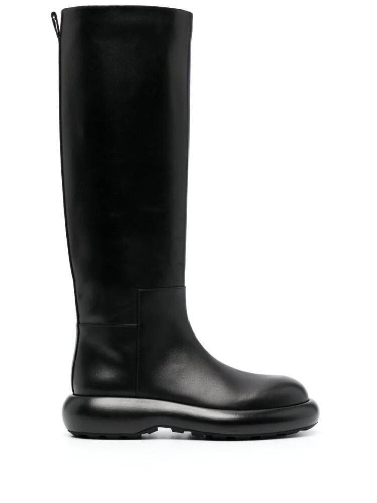 Jil Sander knee-high flat leather boots - Black Cover