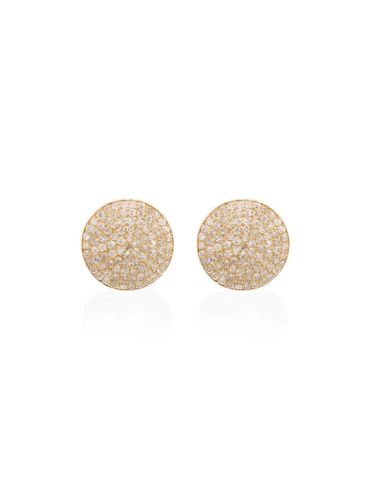 SHAY 18kt gold round pave diamond stud earrings Cover