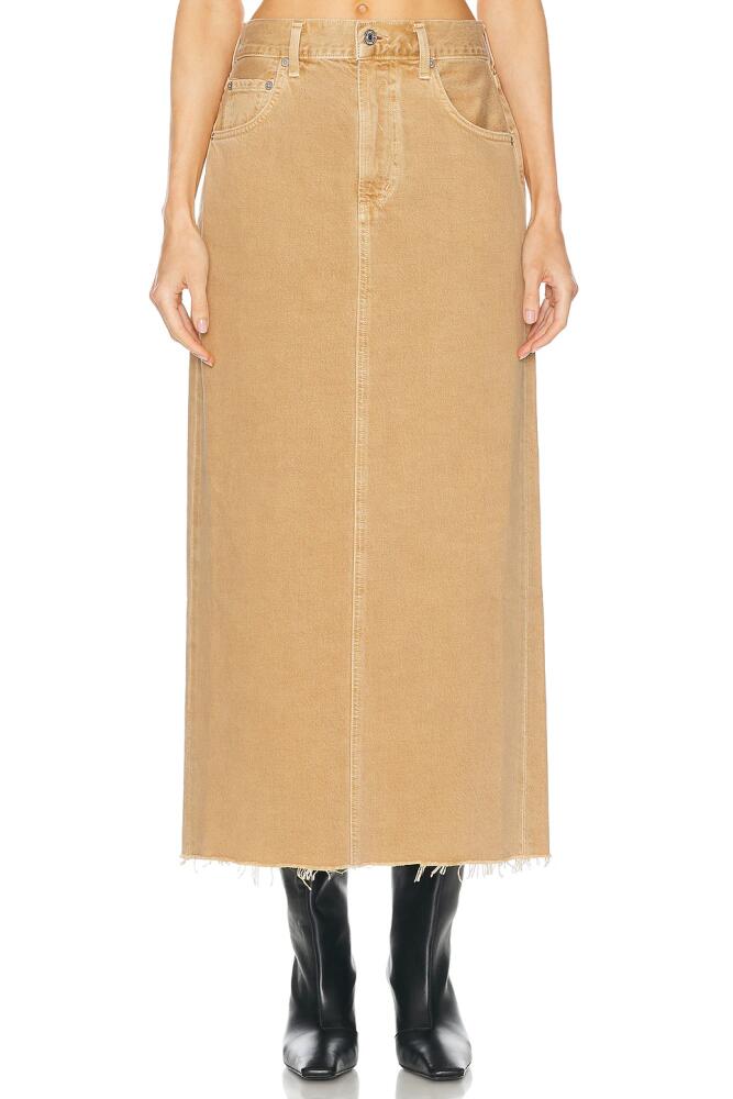 Citizens of Humanity Verona Column Skirt in Brown Cover