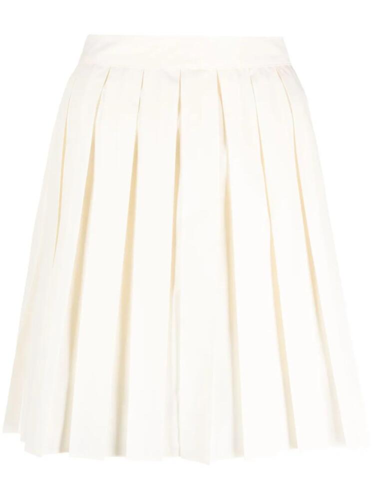 Moncler Pleated taffeta skirt - Neutrals Cover