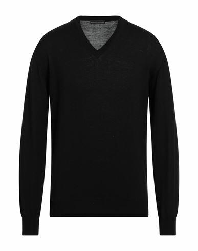 Alessandro Dell'acqua Man Sweater Black Merino Wool Cover